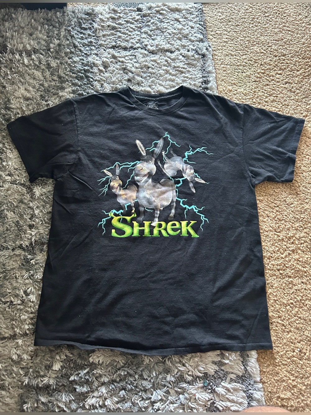 Black shrek donkey t-shirt